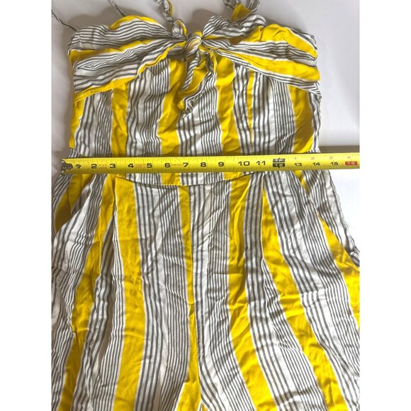 Shein Yellow & White Striped Jumpsuit L - Picture 12 of 12